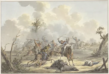 Attack mellan Krim-kosacker och franskt hästartilleri