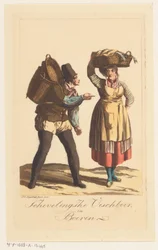 Scheveningen fiskare typer Scheveningen Visch Boer och Boerin (titel på objekt)