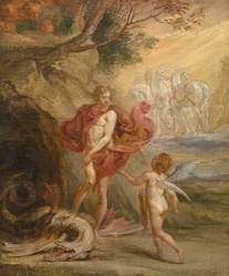 Apollo och Python (olja på duk)