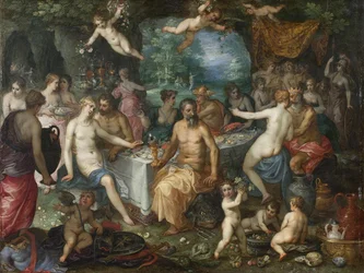 Gudarnas festmåltid. Peleus och Thetis bröllop