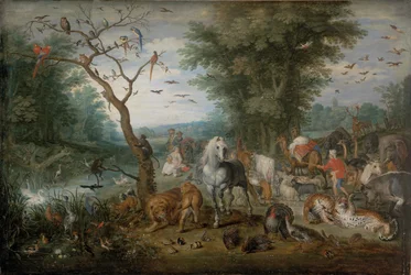 Paradislandskap med djur