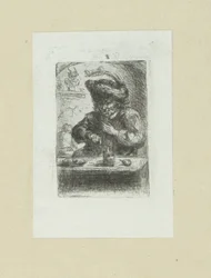 Man aan de eettafel The Compleat Work of Etchings av John Chalon / Oeuvre Complette des Eaux Fortes av Jean Chalon (serietitel)
