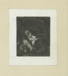 Man vid kaarslicht The Compleat Work of Etchings av John Chalon / Oeuvre Complette des Eaux Fortes av Jean Chalon (serietitel)