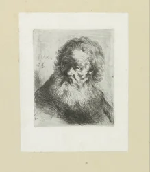 Oude man sätter baard The Compleat Work of Etchings av John Chalon / Oeuvre Complette des Eaux Fortes av Jean Chalon (serietitel)