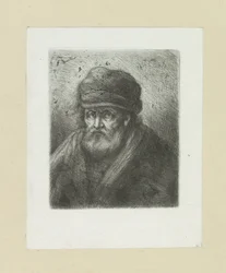 Oude man sätter baard i muts The Compleat Work of Etchings av John Chalon / Oeuvre Complette des Eaux Fortes av Jean Chalon (serietitel)