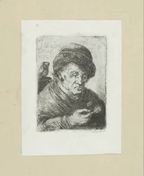 Oude man lyser i uil The Compleat Work of Etchings av John Chalon / Oeuvre Complette des Eaux Fortes av Jean Chalon (serietitel)
