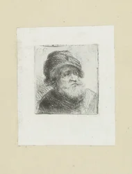 Oude man sätter på tulband The Compleat Work of Etchings av John Chalon / Oeuvre Complette des Eaux Fortes av Jean Chalon (serietitel)