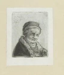 Volwassen man sätter bontkraag The Compleat Work of Etchings av John Chalon / Oeuvre Complette des Eaux Fortes av Jean Chalon (serietitel)