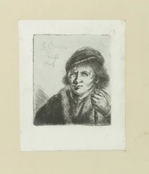 Volwassen man sätter hackad i stok The Compleat Work of Etchings av John Chalon / Oeuvre Complette des Eaux Fortes av Jean Chalon (serietitel)