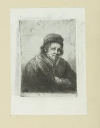 Volwassen man, till rätt The Compleat Work of Etchings av John Chalon / Oeuvre Complette des Eaux Fortes av Jean Chalon (serietitel)