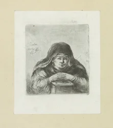 Kvinna ovanför en spis The Compleat Work of Etchings av John Chalon / Oeuvre Complette des Eaux Fortes av Jean Chalon (serietitel)