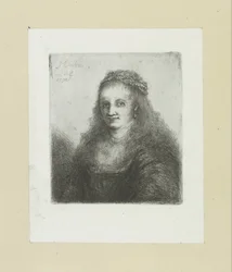 Kvinna med ett pärlhalsband i håret The Compleat Work of Etchings av John Chalon / Oeuvre Complette des Eaux Fortes av Jean Chalon (serietitel)