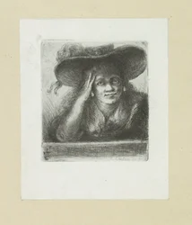 Vrouw sätter runda hackade The Compleat Work of Etchings av John Chalon / Oeuvre Complette des Eaux Fortes av Jean Chalon (serietitel)