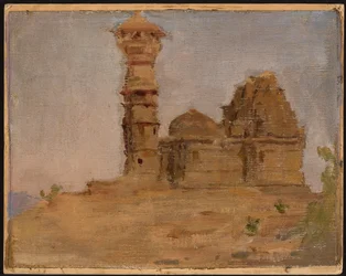Övergivet antikt tempel i Chittorgarh. Från en resa till Indien