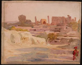 Samarkand - allmän vy. Från en resa till Turkestan