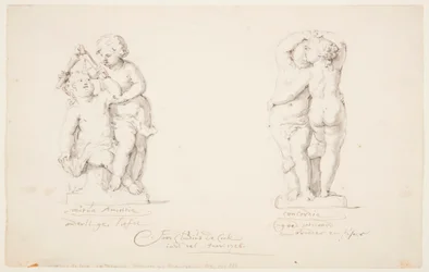 Ritning, Projekt för en statygrupp: "Vänskap", "Överenskommelse", 1726