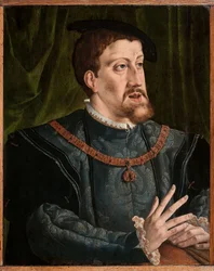 Porträtt av kejsar Karl V 1500-1558.