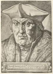 Porträtt av Erard de la Marck, prins-biskop av Liège Reurendill Euhardus Amarka ... bulliacen Comes Lossen (titel på objekt)