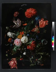 Blommor i en glasvas, ca 1660
