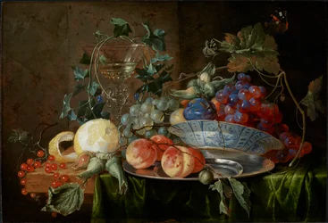 Stilleben med frukt och ett glas à la mode de Venise, ca 1652.
