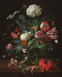 Vas med blommor, ca 1660.