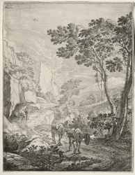 De två mulorna. Rocca Aquatico nära Ancona.