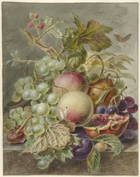Stilleben med frukt