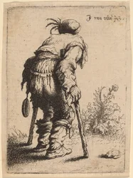 Tiggare med två kryckor, 1632.
