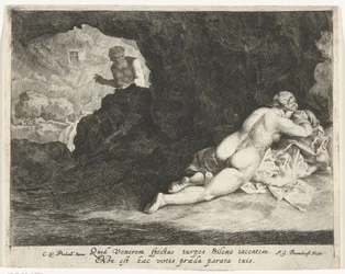 Jupiter som satyrstjälkar sovande Antiope
