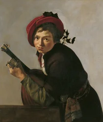 Man som spelar teorbo