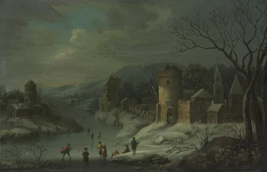 Vinterlandskap, ca. 1680-1718.