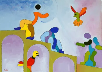 Rising up to where we come from, 2009 (olja på duk)