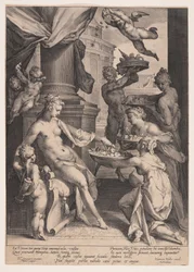 Venus hedras av nymferna