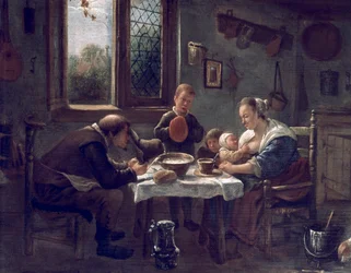 Bön före lunch av Jan Steen (1626-1679)