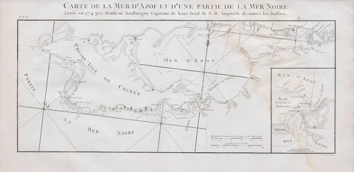 Karta över Krim och Azovska havet, 1774