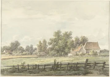 Landskap med gård
