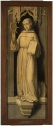 ""Saint Bernardino av Siena (1380-1444)"" (Saint Bernardino av Siena) Målning av Jan Provost (Provoost) (1465-1529) - c 1510 - Olja på trä Dim 123x45 cm Museo del Prado, Madrid