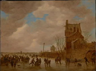 Isnöjen framför ett brotorn, 1655