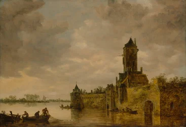 Slott vid en flod, 1647.