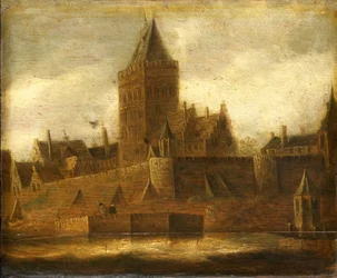 Vy över Valkhof i Nijmegen, ca 1650 (olja på pannå)
