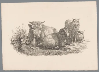 Ko, bagge och två får Beesten Studien av J. Kobell efter Paul Potter Nr. 1 (serietitel)