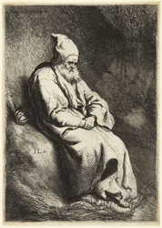 Eremiten (Bartsch 6; Hollstein 17. Mellan VII och VIII, ej registrerad)