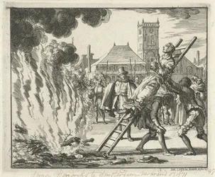 Anneken Hendriks, bunden vid en stege, bränd i Amsterdam, 1571, 1685