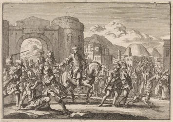 Fransk sändebud till sultanen går in i Jerusalem till häst, 1674
