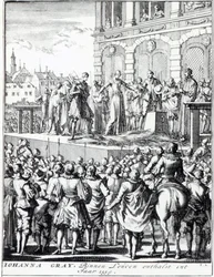 The Execution of Lady Jane Grey, publicerad mellan 1664-1712 (etsning)