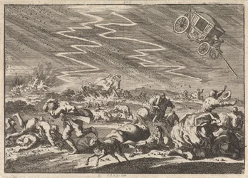 Kraftigt åskväder vid Donsenhausen i Thuringen, 1674