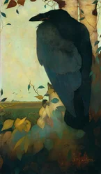 Korpen på en björk