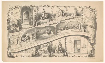 Skildring av en Leiden-students karriär, 1871 Gradus Academics (titel på objekt)