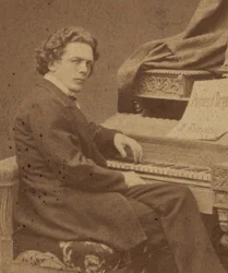 Porträtt av kompositören Anton Rubinstein 1829-1894, ca 1860-1870.