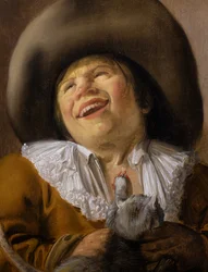 Ung pojke som blir riven av en katt (detalj)